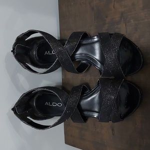 Aldo heels Black Sparkly Size 37